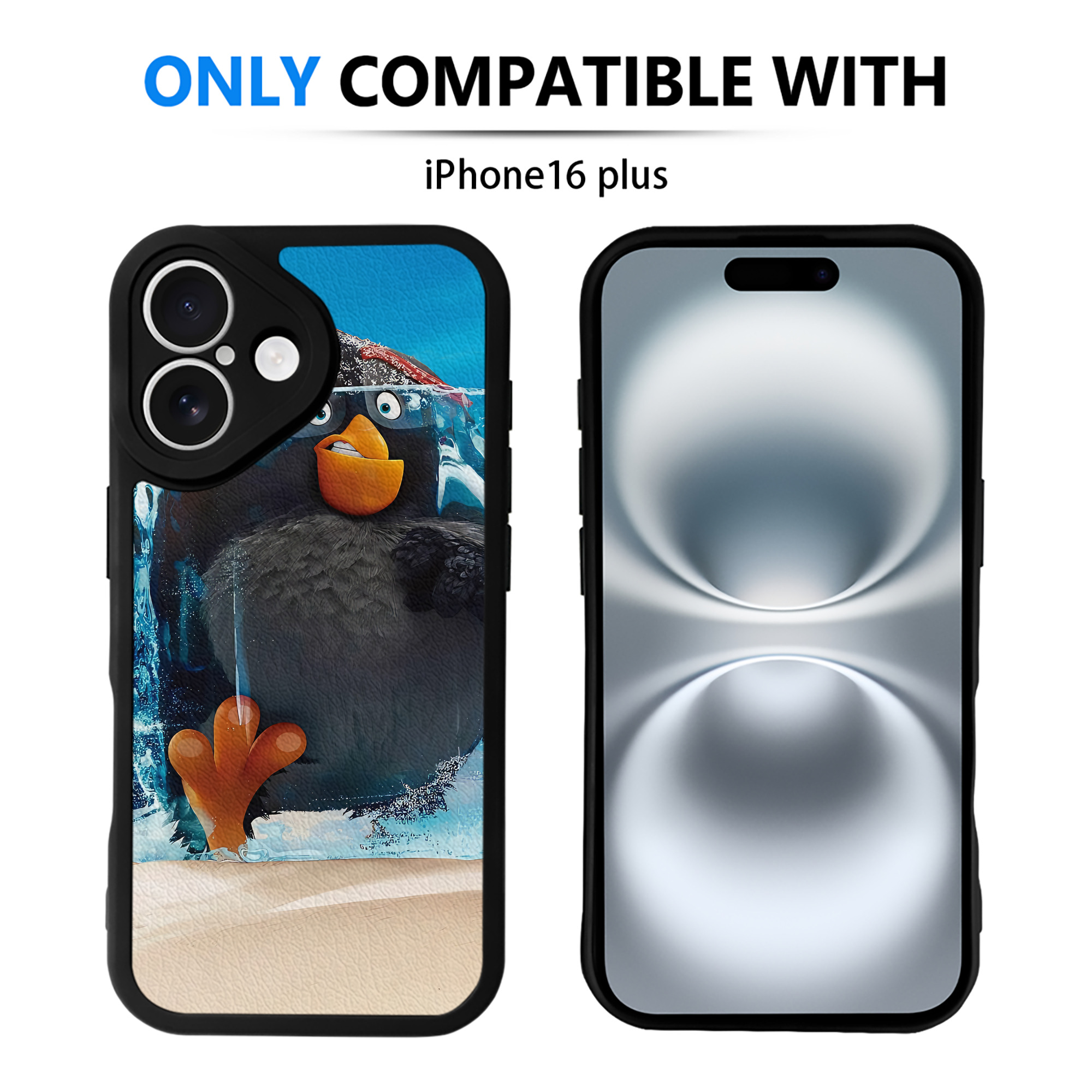 （画像用） Angry Birds アングリーバード 【iPhone 16シリーズ対応】シリコンスマホケース（レザー調） 材質：シリコン